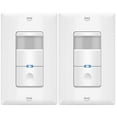 thumbnail image 1 of TOPGREENER Motion Sensor Switch, PIR Sensor Light Switch, Occupancy & Vacancy Modes, No Neutral Wire Required, Ground Wire Required, 4A, 250W LED/CFL, Single Pole, TDOS5-J-W-2PCS, White, 2 Pack, 1 of 4