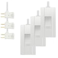 thumbnail image 1 of TOPGREENER Table-Top Plug in Dimmer for Table or Floor Lamps, Slide Control, Works with 360 Watt Incandescent and 150 Watt Dimmable CFL/LED, 6ft Cord, TGTTDL300-W, 3 Pack, White, 1 of 5