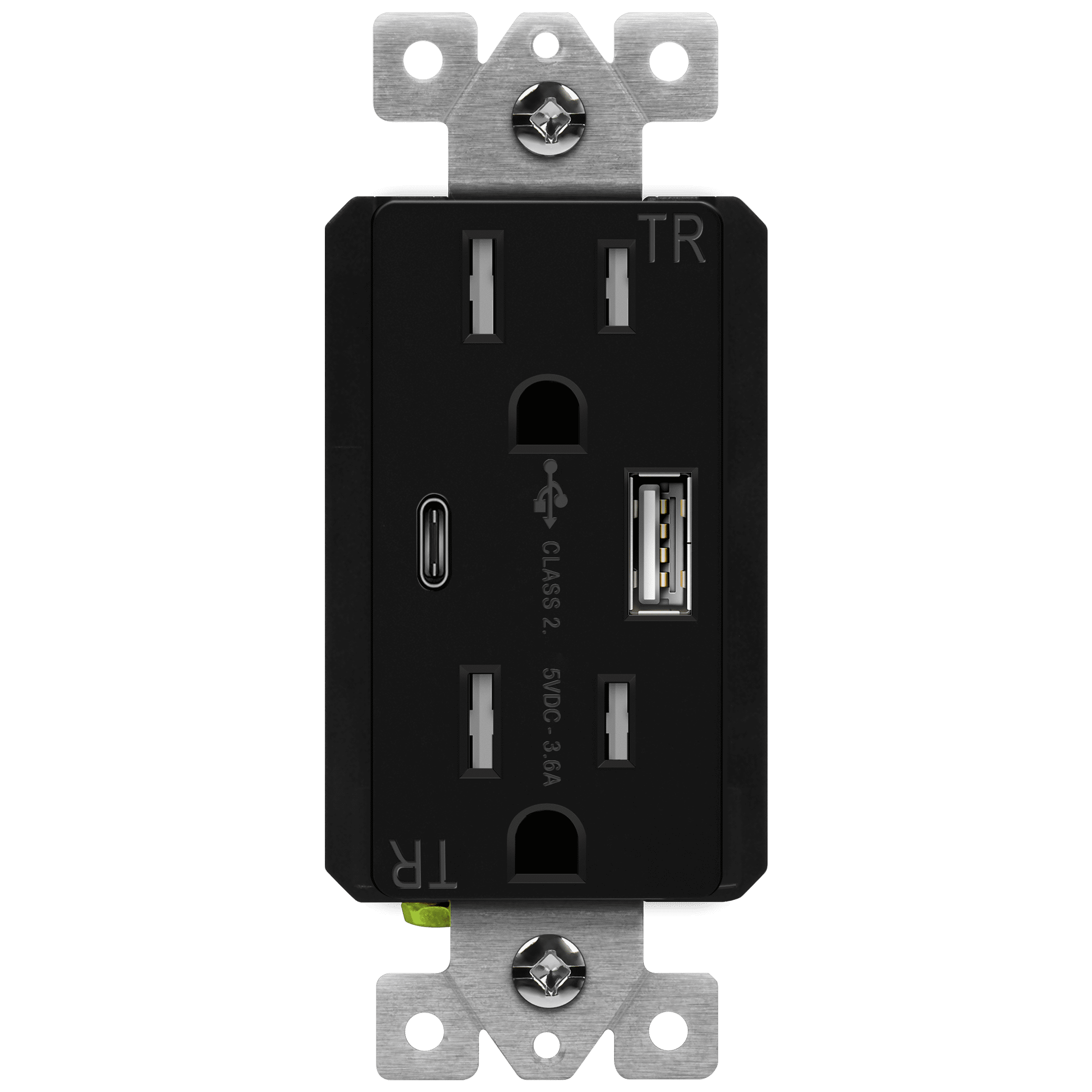 TOPGREENER USB C Outlet, In Wall Charger, 15A TR Receptacle, Compatible