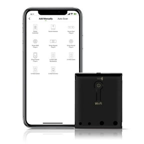 TOPGREENER Wi-Fi Relay Module, Hidden Smart Switch for Fans, Lights, Outlets, 120-240VAC, 10A, ETL Listed, TGWFRSM1, Black