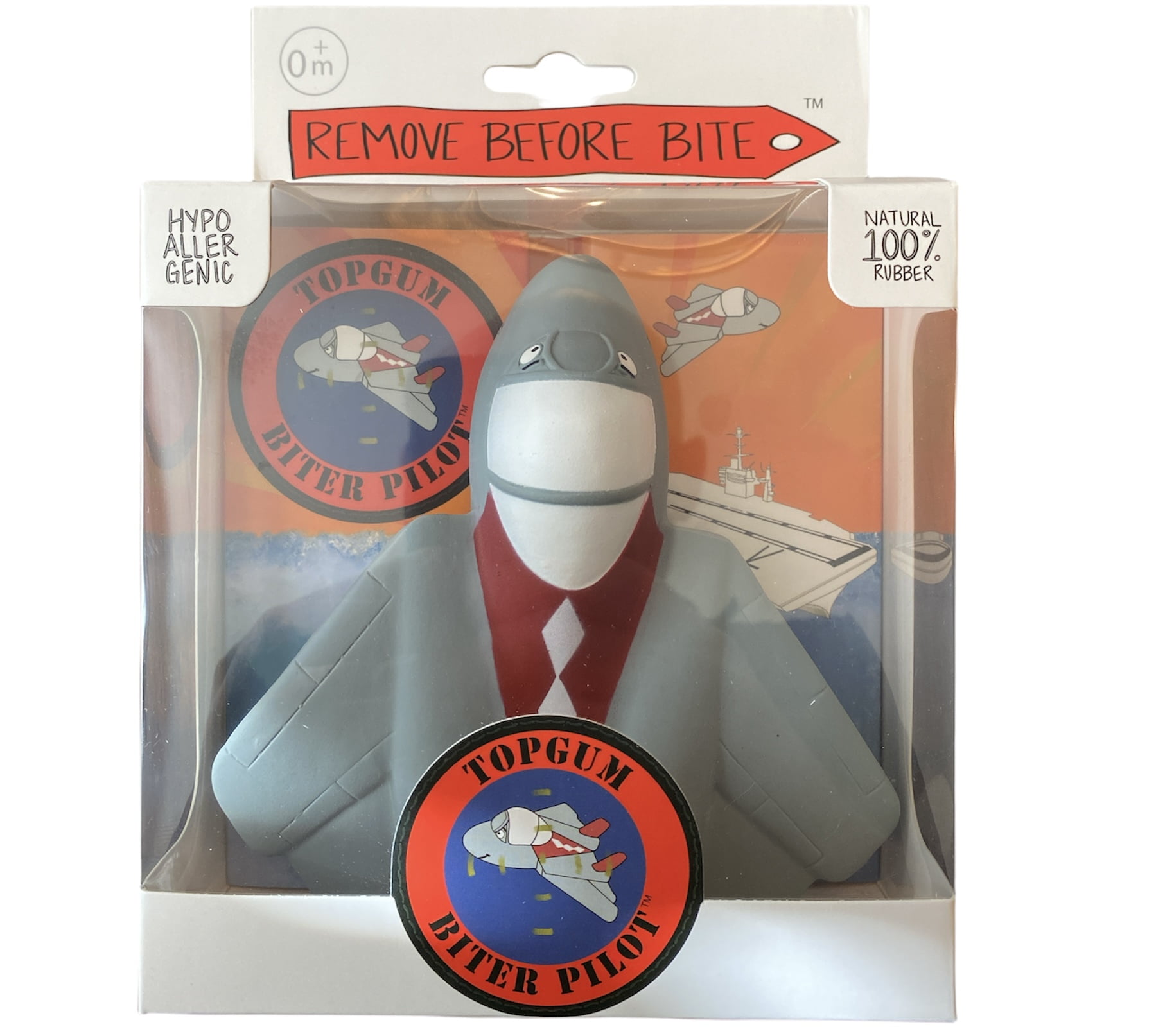 TOPGUM Biter Pilot  Airplane Teething Toy 100% Natural Havea Rubber