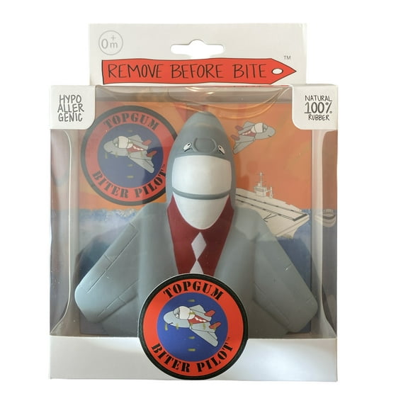 TOPGUM Biter Pilot  Airplane Teething Toy 100% Natural Havea Rubber