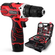 TOPHDY Tool Set with 12V Cordless Drill ,276 piece Tool Set Driver Toolbox Storage Case with Drawer, Professional House Repair Driver Set