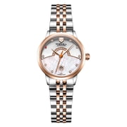 TOPHILL Women Calendar Diamond Dial Vintage Japanese Automatic Self-Winding Mechanical Movement Sapphire Crystal Wrist Watch Stainless Steel Business Clock