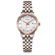 TOPHILL Women Men Couple Calendar Vintage Japanese Automatic Self-Winding Mechanical Movement Sapphire Crystal Wrist Watch Stainless Steel Luminous Clock