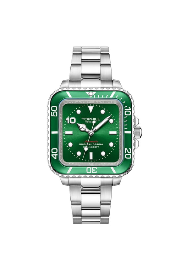 TOPHILL Women Men Couple Vintage Japanese Automatic Self-Winding Mechanical Movement Sapphire Crystal Wrist Watch Stainless Steel Luminous 10ATM Waterproof Business Clock
