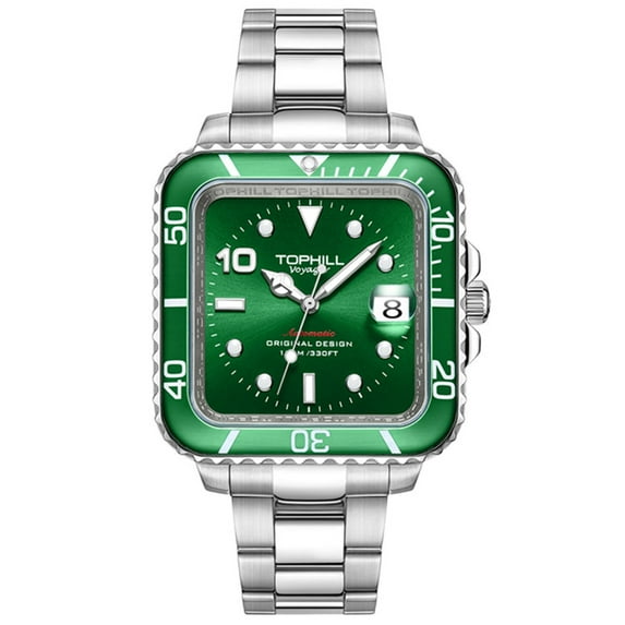 TOPHILL Women Men Couple Vintage Japanese Automatic Self-Winding Mechanical Movement Sapphire Crystal Wrist Watch Stainless Steel Luminous 10ATM Waterproof Business Clock