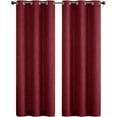 thumbnail image 1 of TOPICK Waffle Weave Textured Curtains 84 inch Farmhouse Light Filtering Drapes for Living Room Bedroom Grommet Window Curtain 2 Panels, 1 of 6
