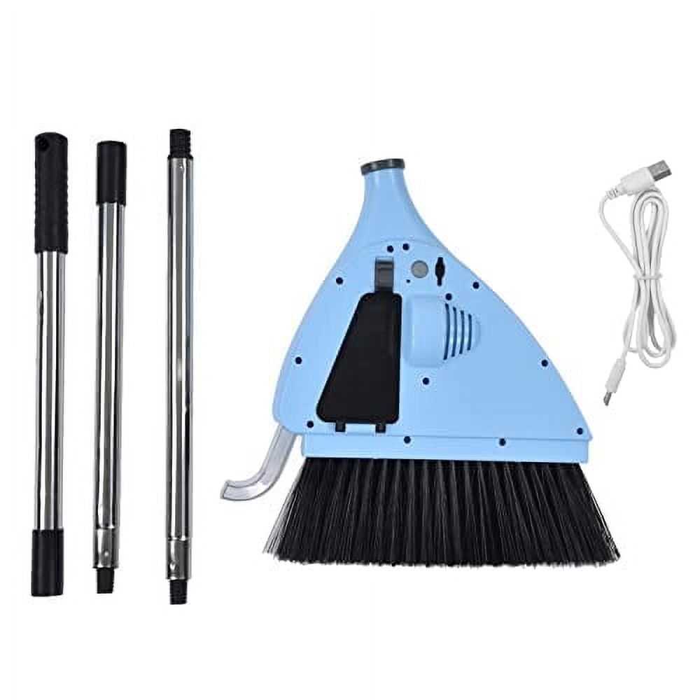TOPINCN 2in1 Sweeper with Built in Vacuum, Vacuum Sweeper USB Charging Cordless Vacuum Broom