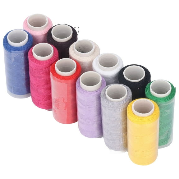 TOPINCN Sewing Thread Household 12 Colors 250 Yards Hand Made Polyester DIY Sewing Embroidery Quilting Tool,Sewing Machine Thread