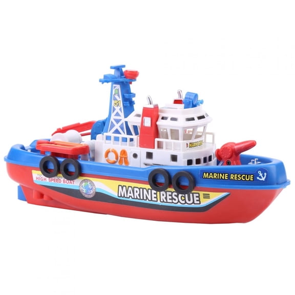 TOPINCN Ship Toy, Children Kids Fireboat Toy Water Spraying Ship Model with Sound & Flash Light, Ship Model Toy,