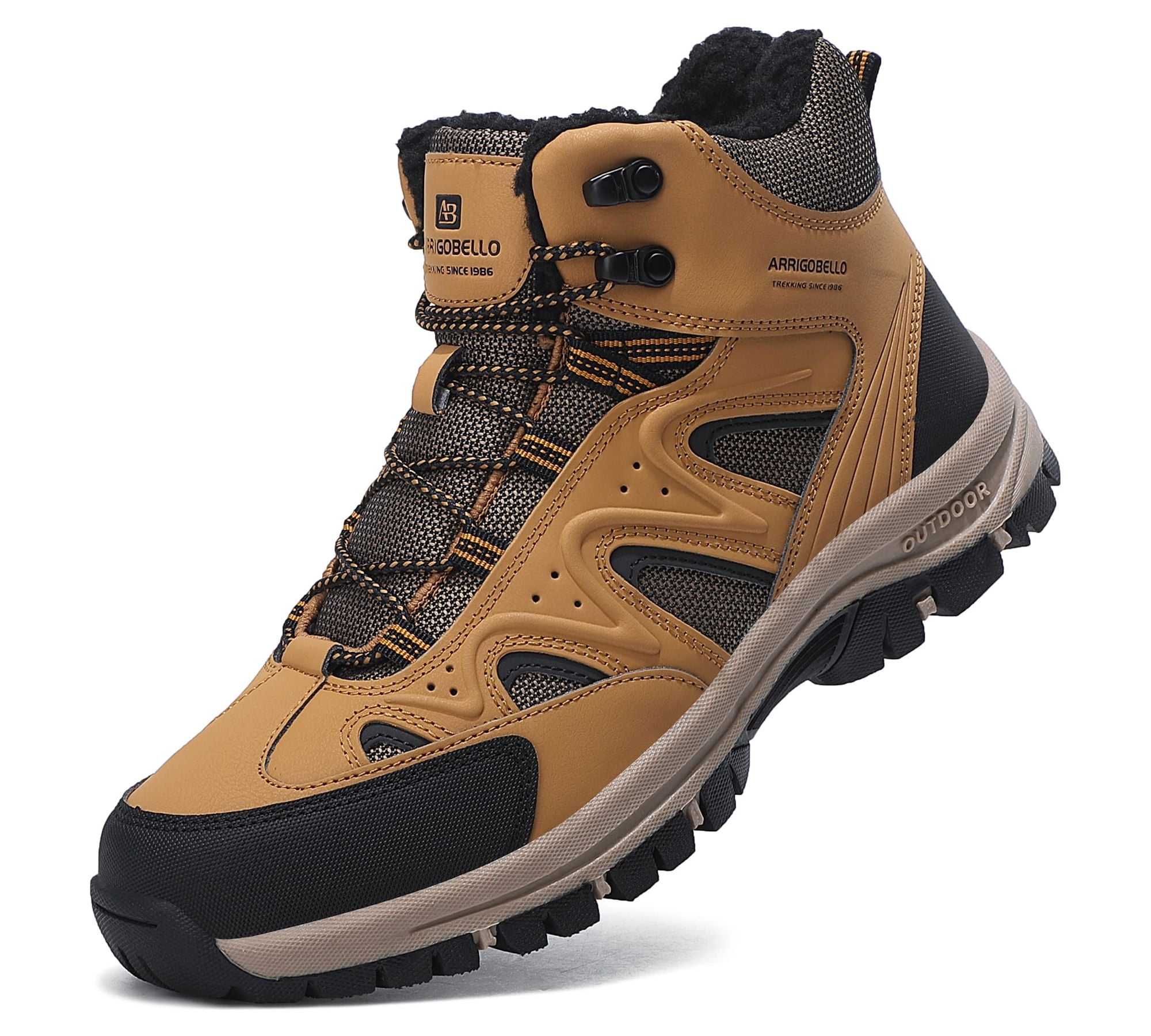 TOPIO Men's Snow Hiking Boots Outdoor Winter Snow Boots
