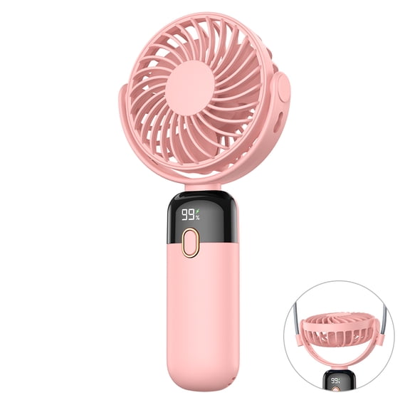 TOPK 5000mAh Portable Handheld Fan, Hand/Neck/Desk 3 in 1 Personal Mini Desk Fan for Makeup, Home, Office, Travel, Outdoor