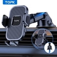 thumbnail image 1 of TOPK Multi-functional Car Phone Holder (Suction Cup + Air Vent Hook) For Car Dashboard Compatible With All Phones, 1 of 8