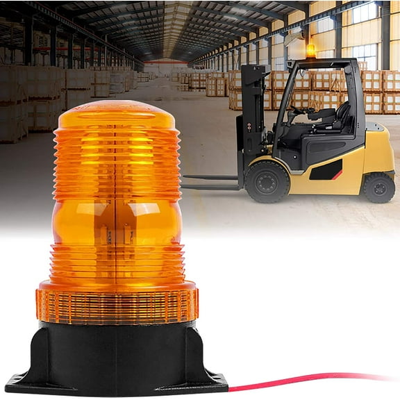 TOPKU 30 LED Forklift Lights Emergency Beacon Strobe Lights Safety Warning Flashing Lights for 10-110V Truck Tractor Golf Carts UTV Cars Bus30W Amber/Yellow