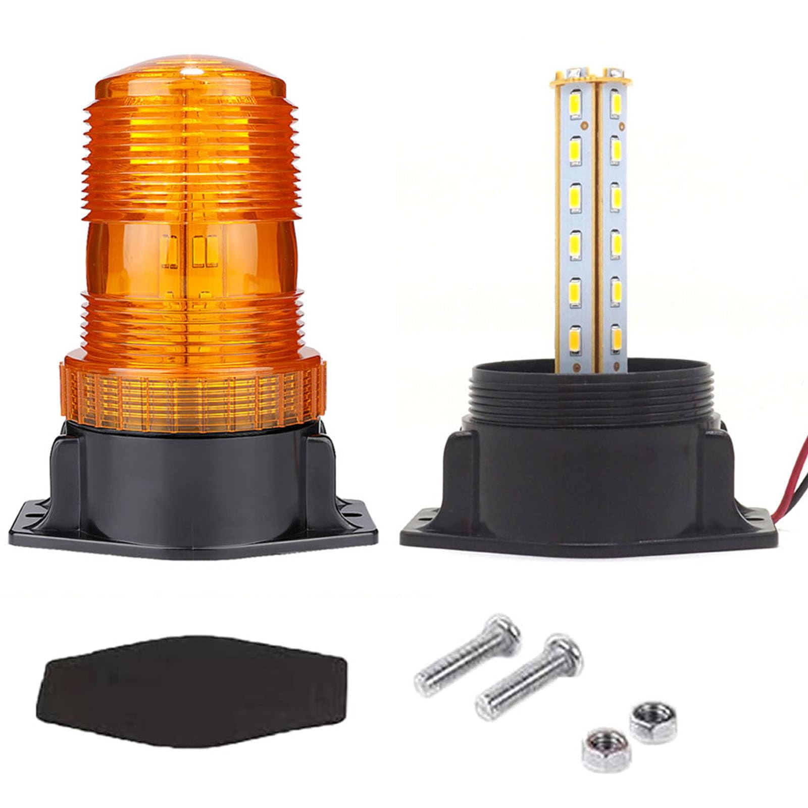 TOPKU 30 LEDs Amber RE32 Forklift Beacon Strobe Light, Ultra Visible