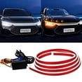 thumbnail image 1 of TOPKU 70" LED DRL Car Daytime Running Light 12V Flexible Waterproof Strip White Turn Signal Yellow Brake Flow Lights 2pcs (Amber and White), 1 of 4