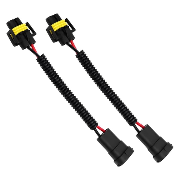 TOPKU Extension Wiring Harness Sockets Wires H11 H8 H9 Male to Female Conversion Cable for High Low Beam or Fog Lights 2 Pack