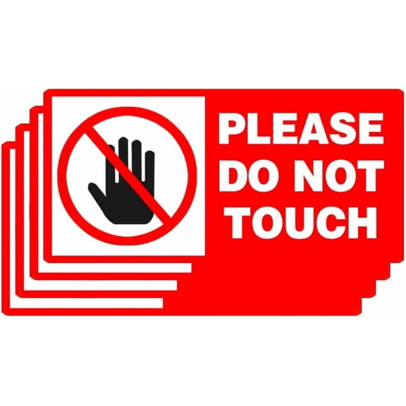 TOPLABEL Do Not Touch Warning Sign Label Stickers,2x4 Inch,15 Pcs Per Pack