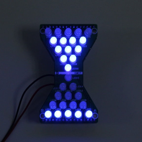 TOPMAO DC 5V Electronic Hourglass DIY Kit Funny Electronic Production Kits with LED PCB