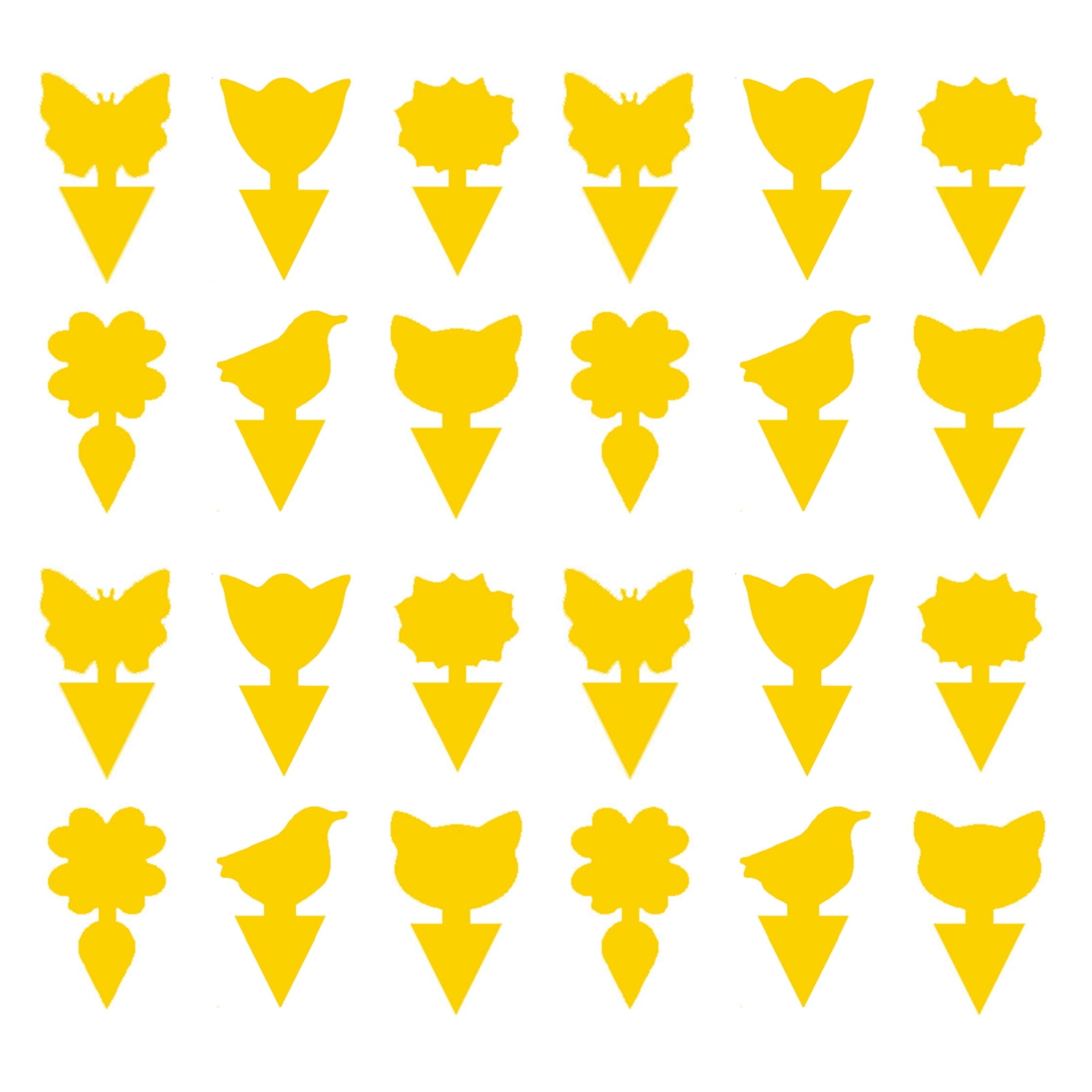 TOPOINT 24Pcs Fruit Fly Gnat Trap, Natural Disposable Bug Sticker For Indoor/Outdoor Use, For