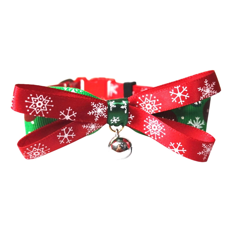 TOPOINT Christmas Pet Bows With Adjustable Bowtie Dog Collar, Pet Neck