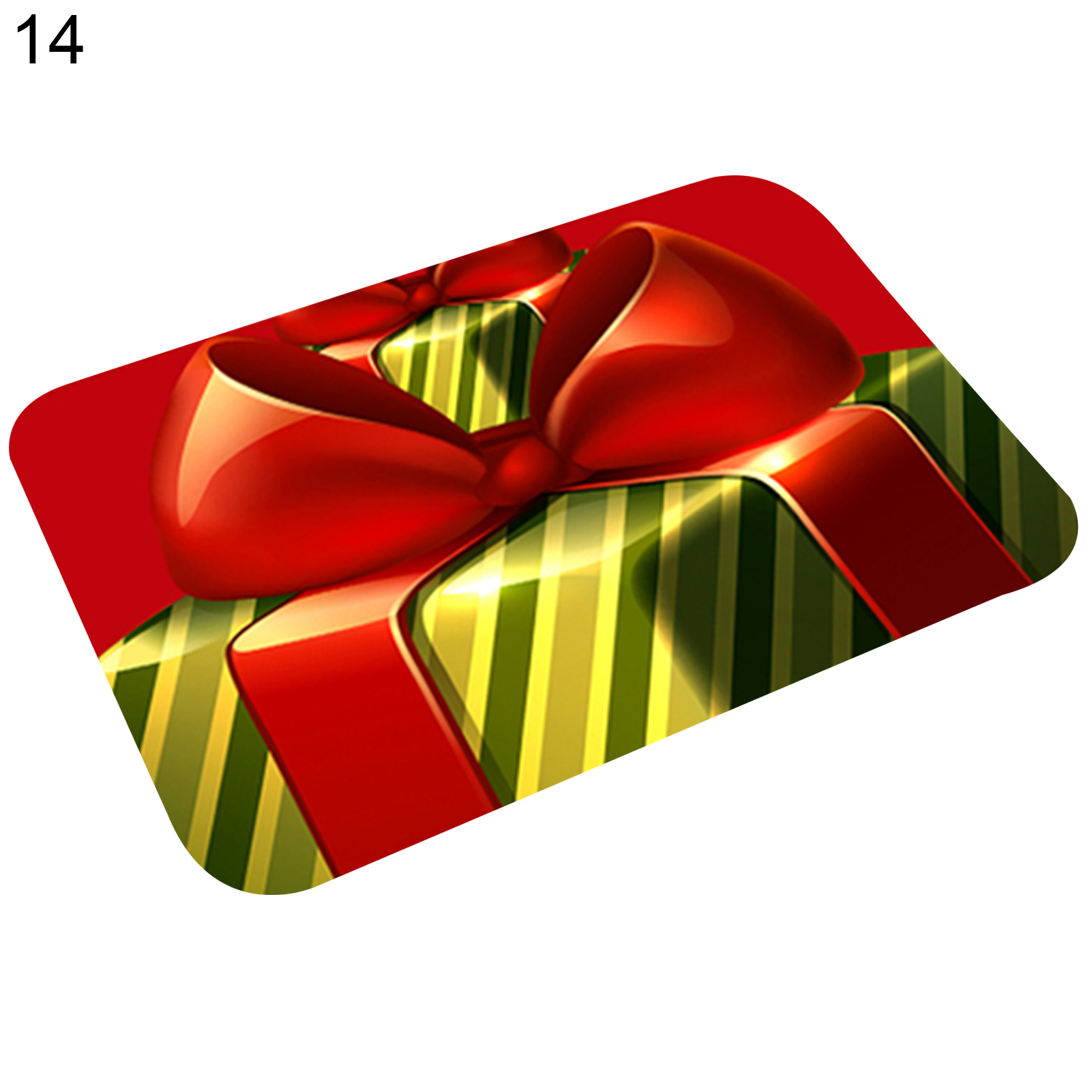 TOPOINT Christmas Plaid Door Mats Xmas Tree Winter Floor Mat Indoor Outdoor Entrance Bathroom