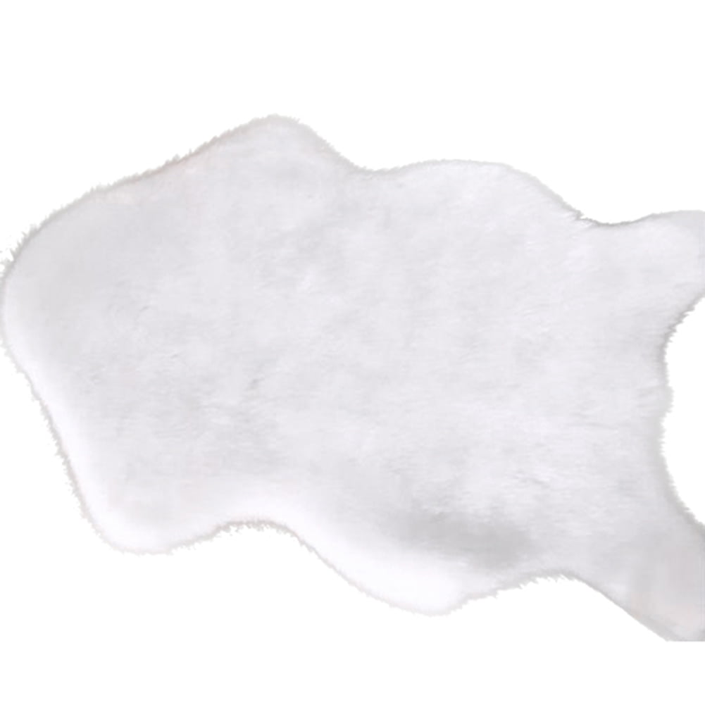 TOPOINT Classic Soft Faux Sheepskin Fur Rug White Fluffy Area Rug Shag Rug Carpets For Bedroom