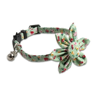 Floral Girl Dog Collar，Cotton Dog Collars for Dogs Female Dog Collar with  Flower Fall Cute Dog Collars with Quick Release Buckle Puppy Collars Pet  Dog