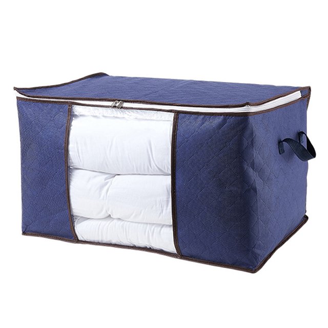 TOPOINT Foldable Comforter Storage Bag, Large Organizers For Blankets, Pillow, Quilts, Linen