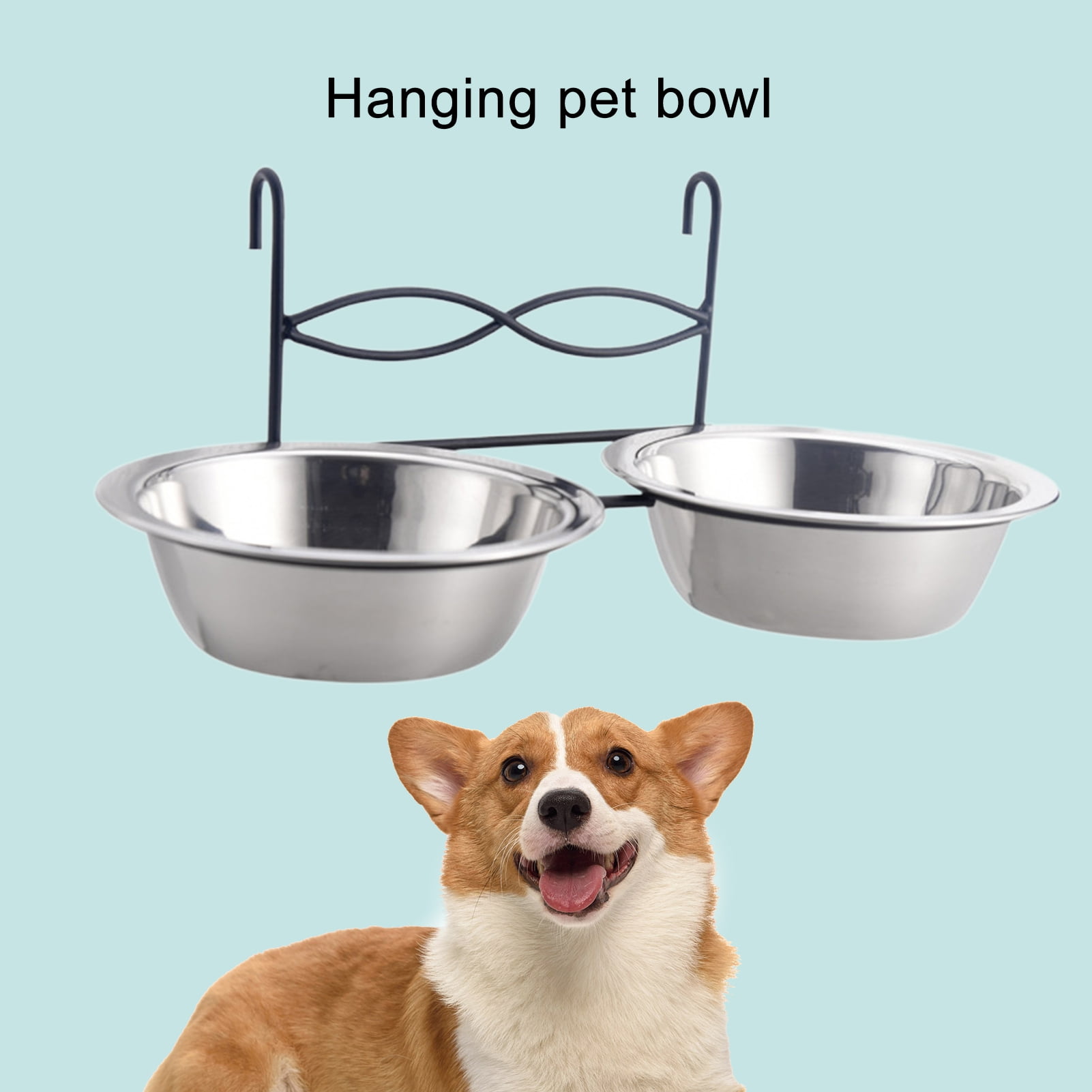 TOPOINT Set Of 2 StainlessSteel Dog Bowls Cage, Kennel, And Crate