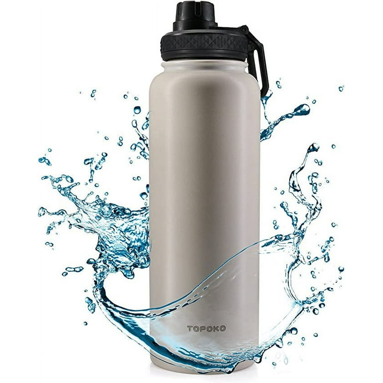 Hot Water Flask Vacuum Thermos Double Wall No Heat Bottle Portable with  Filter Net Transparent Glass
