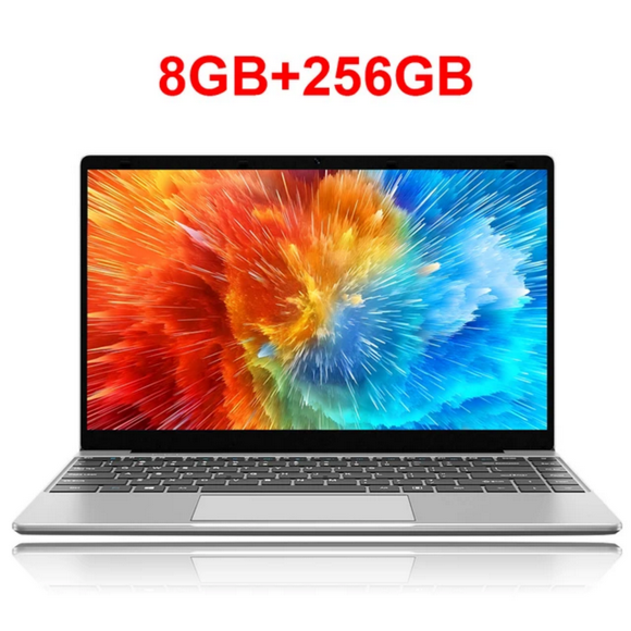 TOPOSH 14"1920*1080P Portable Laptop,Intel N4120,4 Core,8GB+256GB,Windows 10 11 10Pro,Bluetooth WiFi,Silver,Expandable to 1TB via TF Card,Multilingual for Study,Work,Meeting Daily