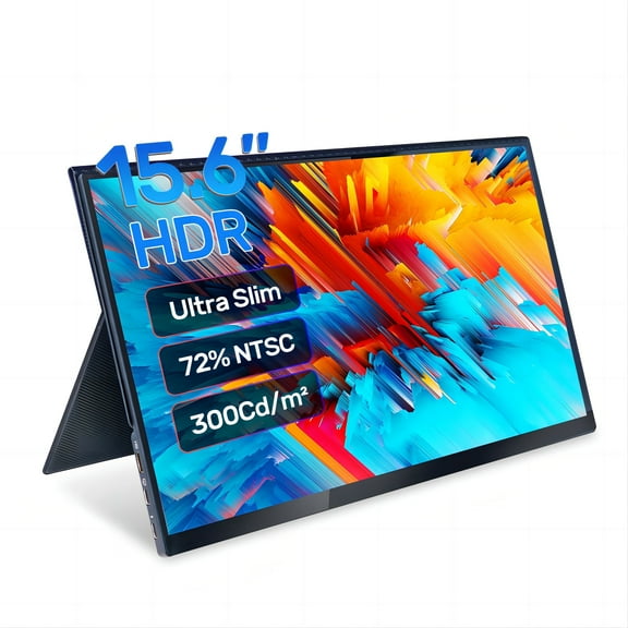 TOPOSH 15.6" Portable Monitor, Black, 1080p LED Computer Monitor, 1 Count, 1 Pack