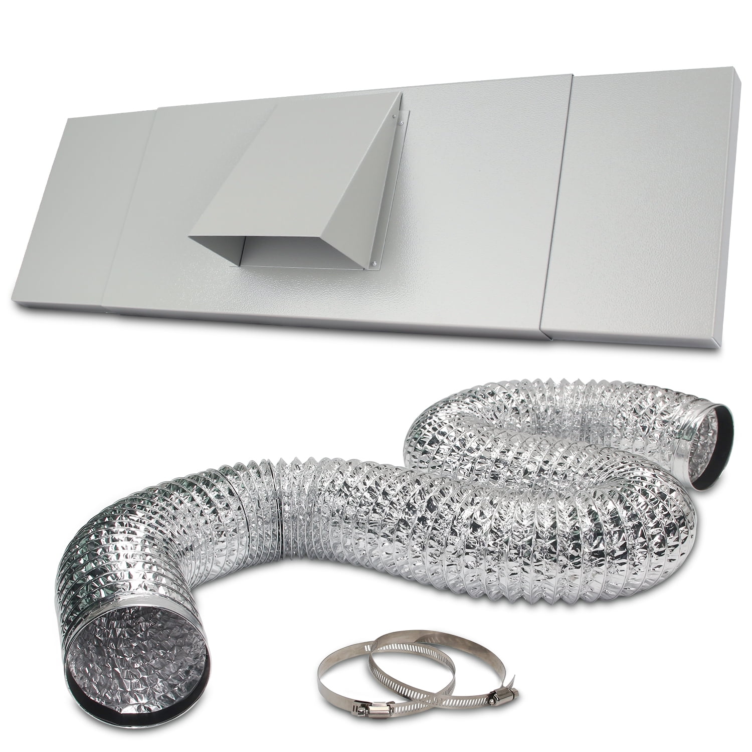 TOPOWN Window Dryer Vent, Galvanized Steel + Painted, for 4" Dryer Vent Hose, Fit 16" 25