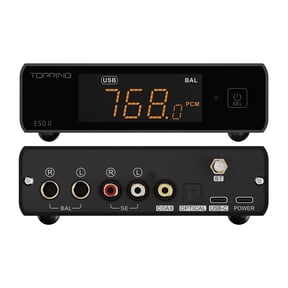 TOPPING E50 II Mini HiFi DAC, as both a DAC and a preamp,configure remote control,Black