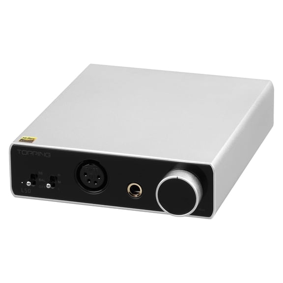 TOPPING L50 2-Channel Desktop NFCA Headphone Amplifie,6.35mm 4 Pin for IEMs and High-Impedance Headphones,Silver