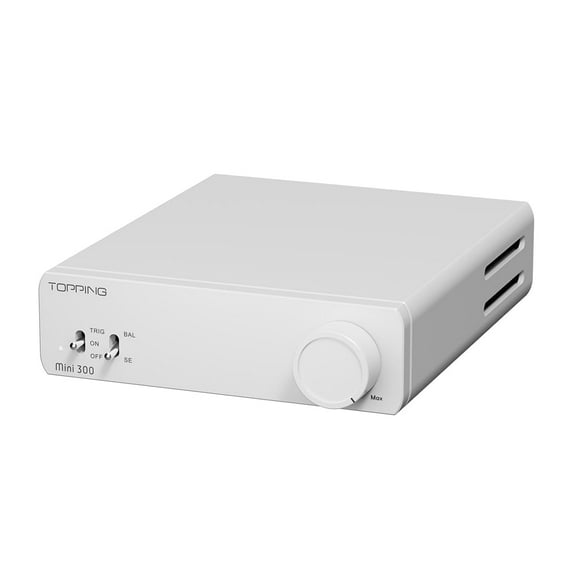 TOPPING Mini 300 Compact Desktop Power Amplifier - fully-balanced Class-D Amp, TRS/RCA input, 12V Trigger, Ultra-low distortion, Zero-noise Safe and reliable