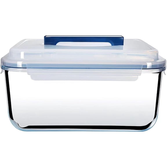 TOPROAD Glass Storage Containers with Lids, 6000 ML Large Food Storage Containers, Airtight Storage Containers fo Fruit, Turkey, Rotisserie Chicken, Potluck