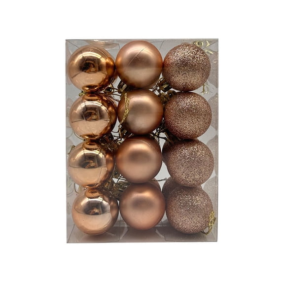 TOPRenddon 24 pcs Christmas Tree Balls, 1.18" Shatterproof Christmas Ornament Decorations for Christmas Tree Hanging Decorative Bauble Set for Home Party Wedding Decor