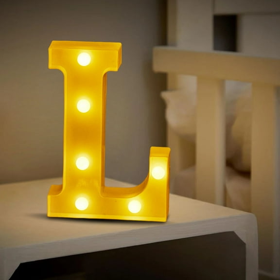 TOPRenddon LED Marquee Letter Lights Sign, Light Up Alphabet Letter for Home Party Wedding Birthday Decoration L