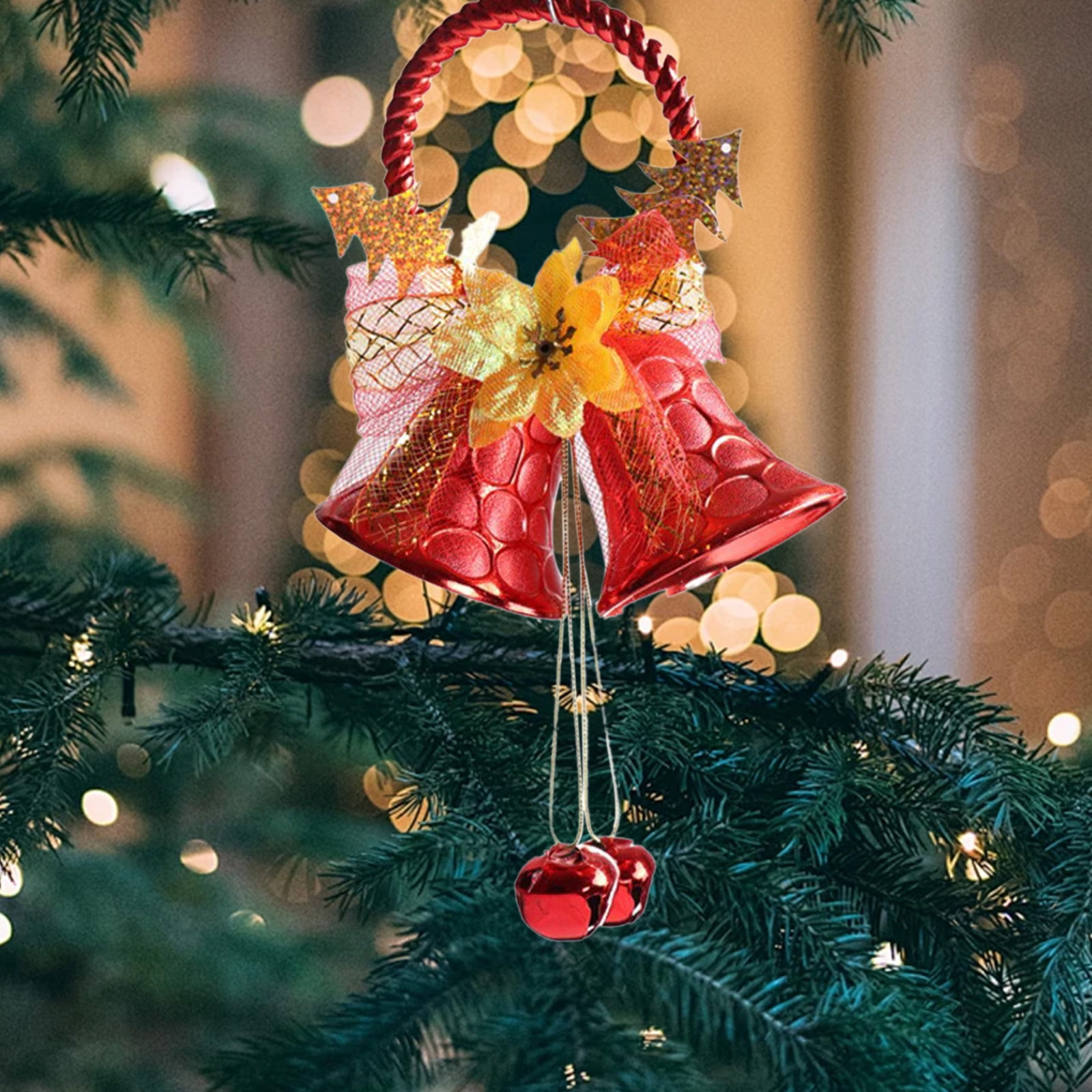 TOPReddon Large Christmas Bells Christmas Jingle Bell Wall Hanging  Decoration Vintage Rustic Christmas Color Bells Door Hanger or Wreath  Christmas Decoration - Walmart.com, image size:1600x1600