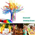 thumbnail image 1 of TOPRenddon 100 Bendable Disposable Drinking Straws - Flexible Straws - Bendy Straws Disposable - Plastic Straws Bendable - Neon Straws – Kids Straws – Bendy Straws, 1 of 9