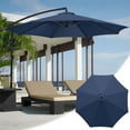 thumbnail image 1 of TOPRenddon 11.8" Dark Blue Solid Cantilever Patio Umbrella Replacement Canopy, Crank, UV Protection, 1 of 8