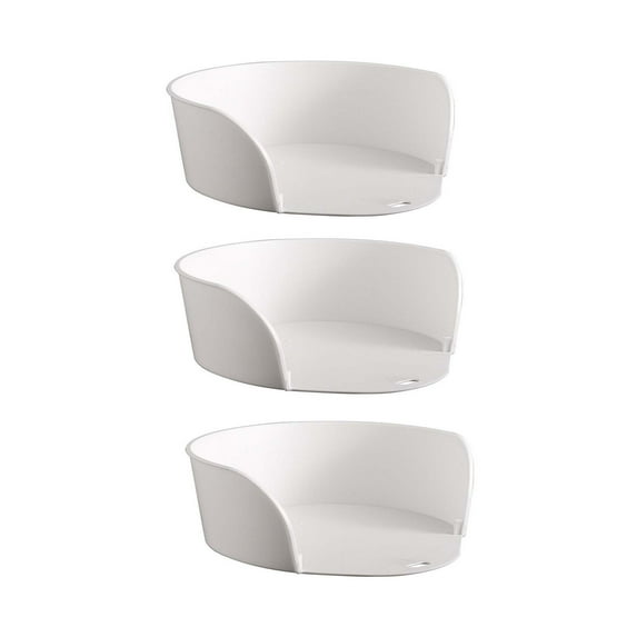 TOPRenddon 16.5" White Multi-Compartment Vegetable Tray – Food Prep Organizer for Hot Pot, BBQ, Charcuterie & Parties | BPA-Free Round Kitchen Serving Platter with Sections, Dishwasher-Safe