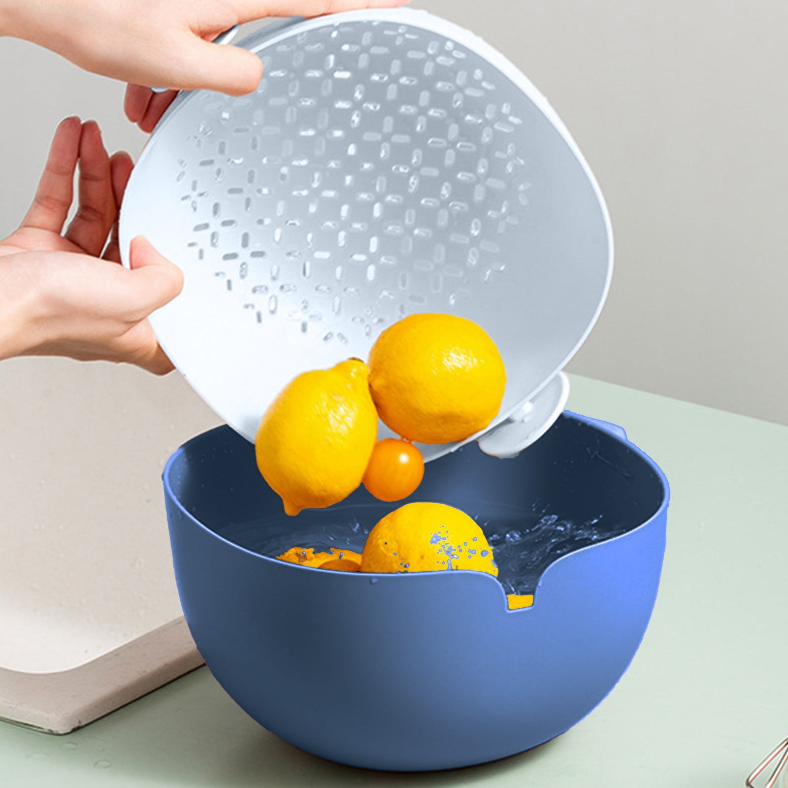 Toprenddon 2 Packs Strainers And Colanders Bowl Set Sturdy Kitchen Sink Strainer For Fruit And 2078