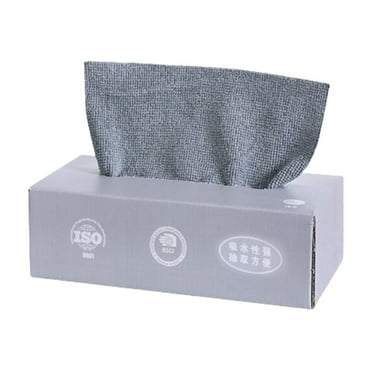 TOPRenddon 20 Pack Microfiber Cleaning Cloth in Box, Reusable Cleaning Rags, 7.8"x7.8", Edgeless Microfiber Wipes, Lint Free, Absorbent Shop Towels for Kitchen, Car, Glass