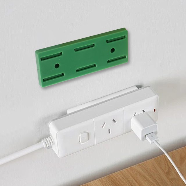 TOPRenddon Adhesive Punch-Free Socket Holders – No-Drill Wall-Mounted Organizer for Power Strips, Routers & Tissue Boxes – Space-Saving Home/Office Cord Management