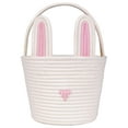 thumbnail image 1 of TOPRenddon Personalized Bunny Easter Basket for Kids - Handmade Cotton Storage Bin with Name Card, Large Easter Egg Hunt Decor & Gift Box for Boys/Girls, 1 of 2