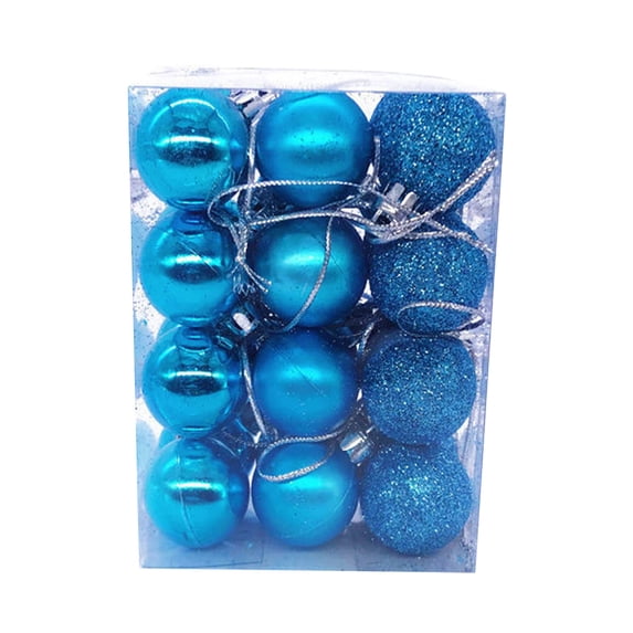 TOPRenddon 24 Pcs Christmas Ornament Christmas Tree Xmas Balls,3cm Christmas Ball Holiday Decoration With Bright Matte Powder Electroplated Colored Hanging Ball Decorations